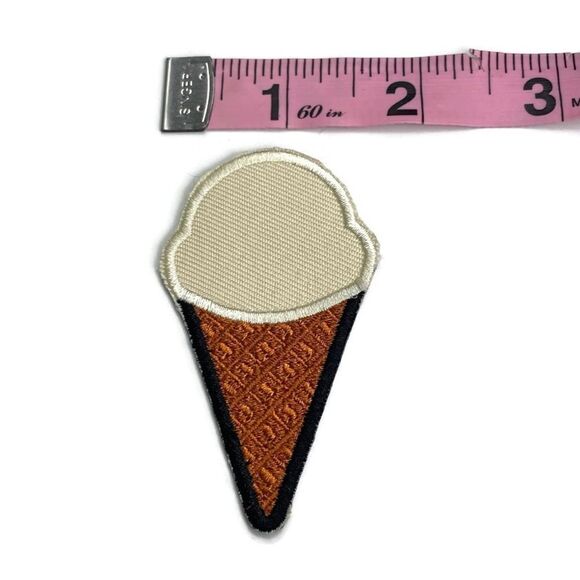 Vanilla Ice Cream Waffle Cone Embroidered Patch - Picture 3 of 4